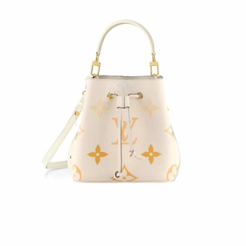 LOUIS VUITTON NÉONOÉ BB MONOGRAM BAG LATTE AND ORANGE 25CM