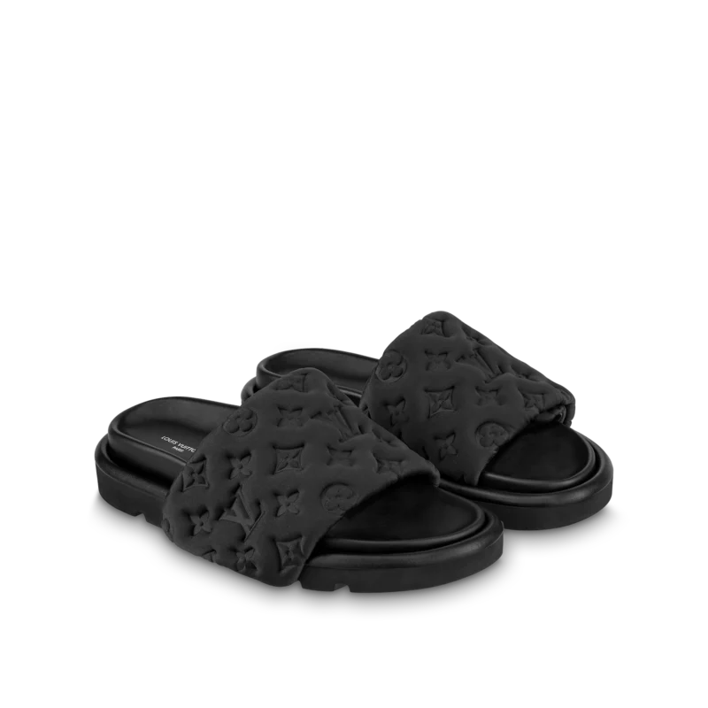 LOUIS VUITTON POOL PILLOW COMFORT MULE BLACK 1AA1EH