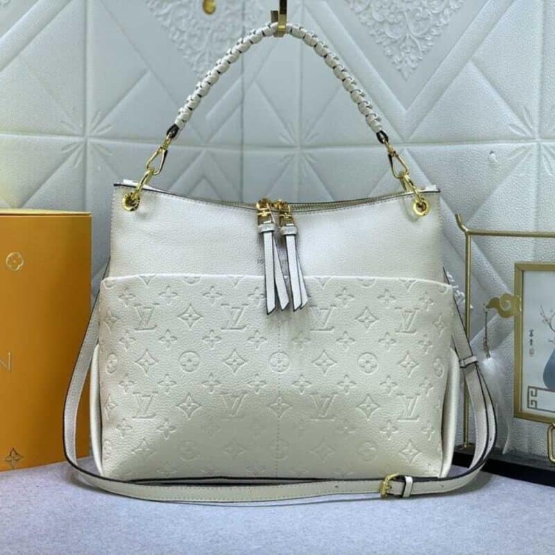 Alternative view of LOUIS VUITTON MAIDA HOBO HANDBAG WHITE 33CM