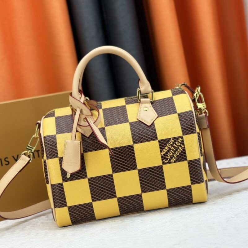 Alternative view of LOUIS VUITTON SPEEDY BANDOULIÈRE 25 DAMIER POP YELLOW 25CM N40584