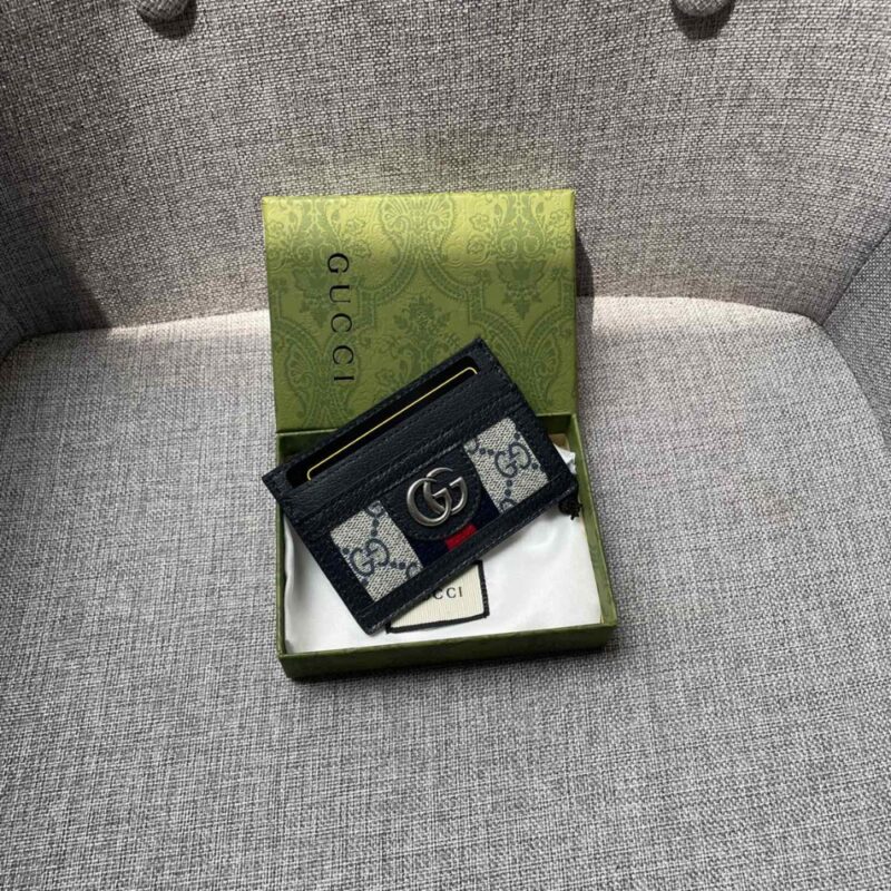 Alternative view of GUCCI OPHIDIA GG CARD CASE MONOGRAM SUPREME BLACK 10CM ‎523159 96IWN 4076