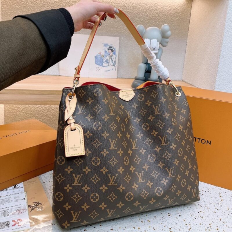 Alternative view of LOUIS VUITTON GRACEFUL PM MONOGRAM CANVAS RED 35CM