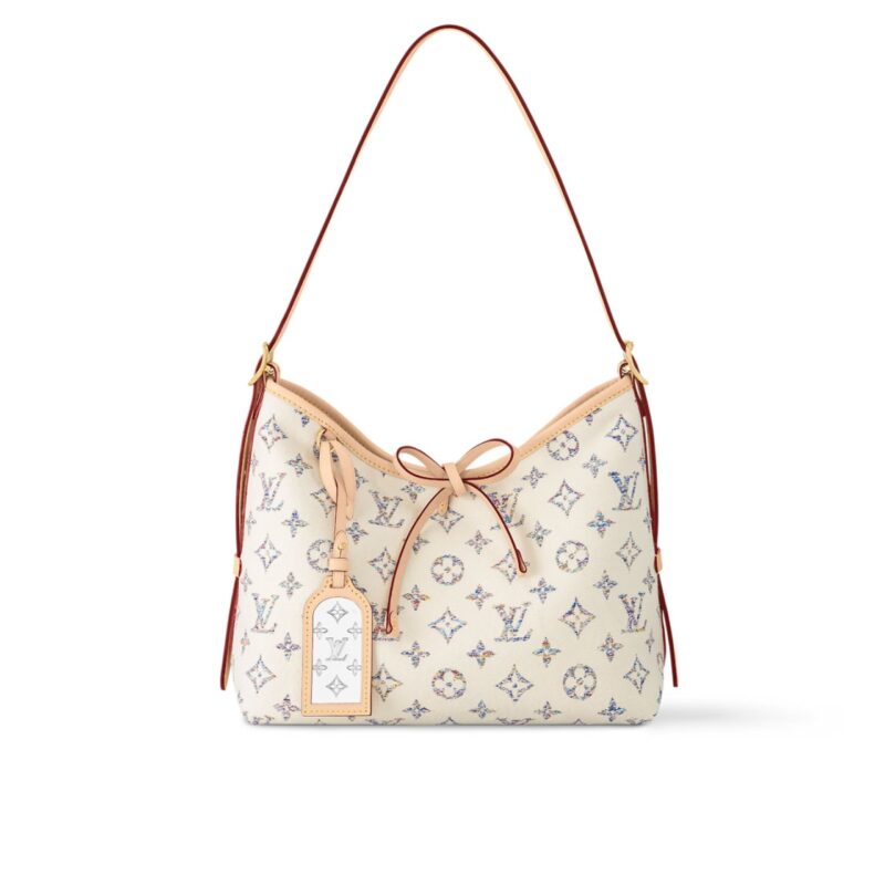 LOUIS VUITTON CARRYALL PM MULTICOLOR BEIGE 29CM M24707