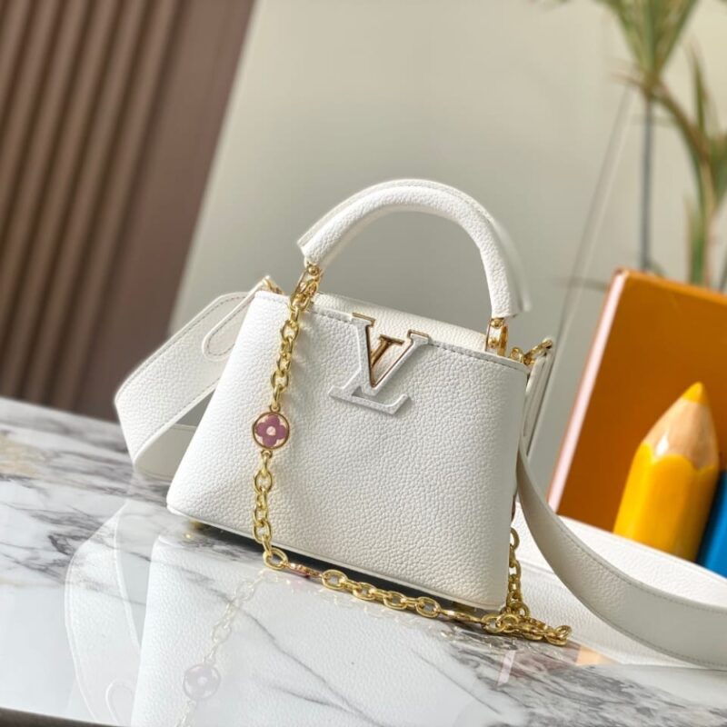 Alternative view of LOUIS VUITTON CAPUCINES MINI WHITE 21CM M23718