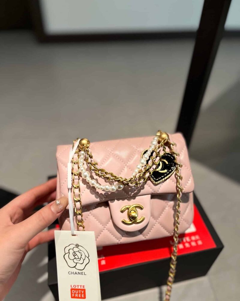 Alternative view of CHANEL MINI FLAP BAG PINK 17CM AS4385