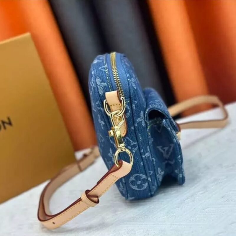Alternative view of LOUIS VUITTON FAIRFAX POCHETTE BAG DENIM BLUE 17CM M82948
