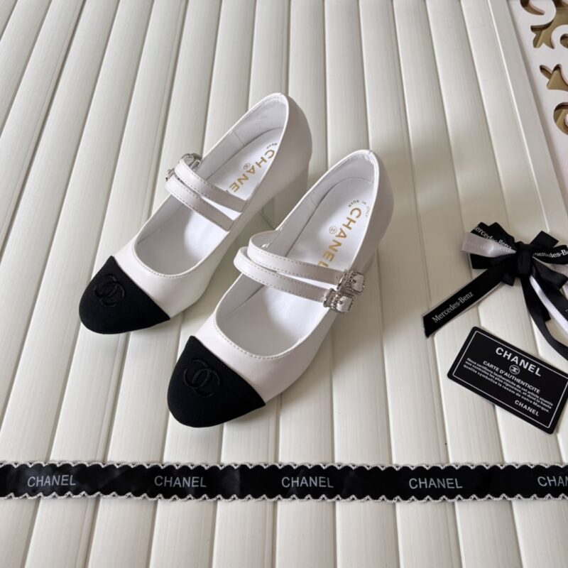 Alternative view of CHANEL MARY JANES AND GROSGRAIN WHITE G45696 B16524 NX269