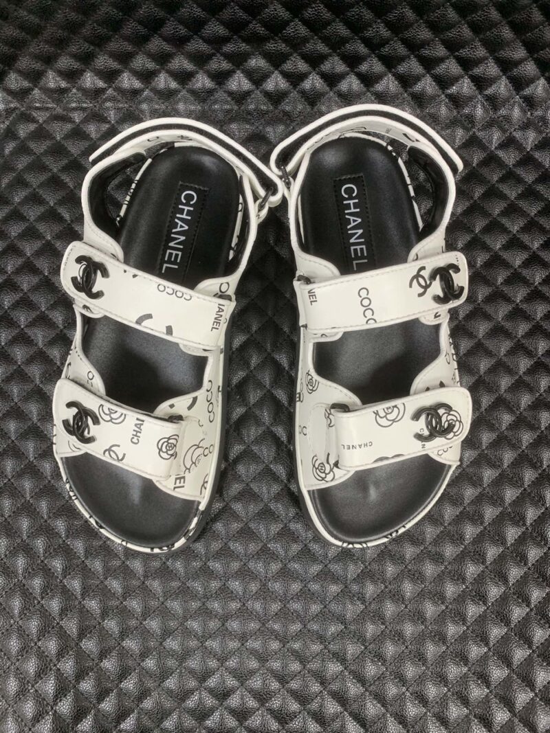 Alternative view of CHANEL DAD SLINGBACK SANDALS 23P CAMELIA CC LOGO