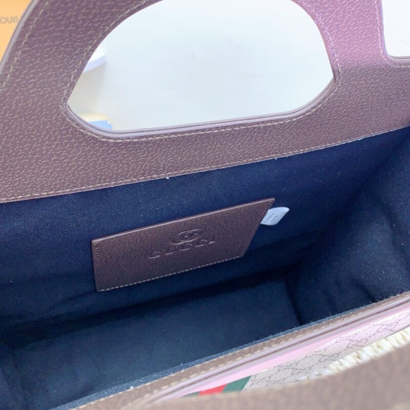 Alternative view of GUCCI GG SUPREME OPHIDIA VERTICAL TOTE BROWN 33CM