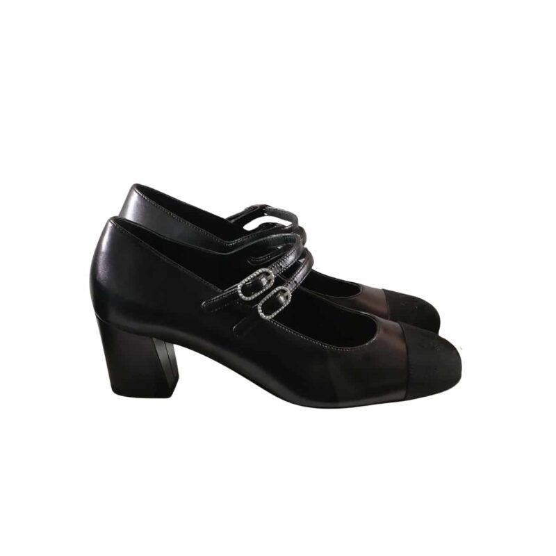 CHANEL MARY JANES AND GROSGRAIN BLACK G45696 B16524 NX492