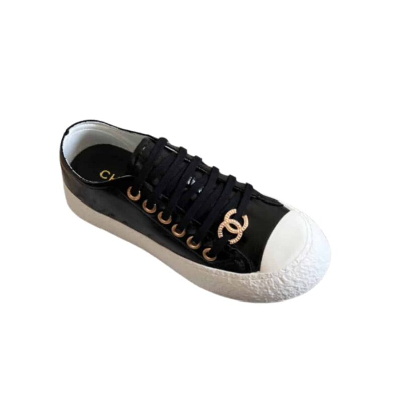 CHANEL WOMEN'S SNEAKERS CC TRAINERS IN BLACK