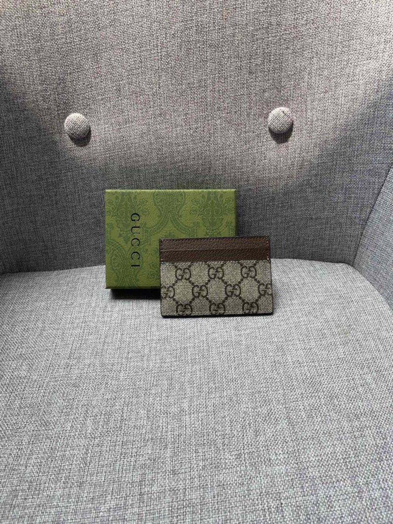 Alternative view of GUCCI OPHIDIA GG CARD CASE MONOGRAM BROWN 10CM 523159 96IWG 8745
