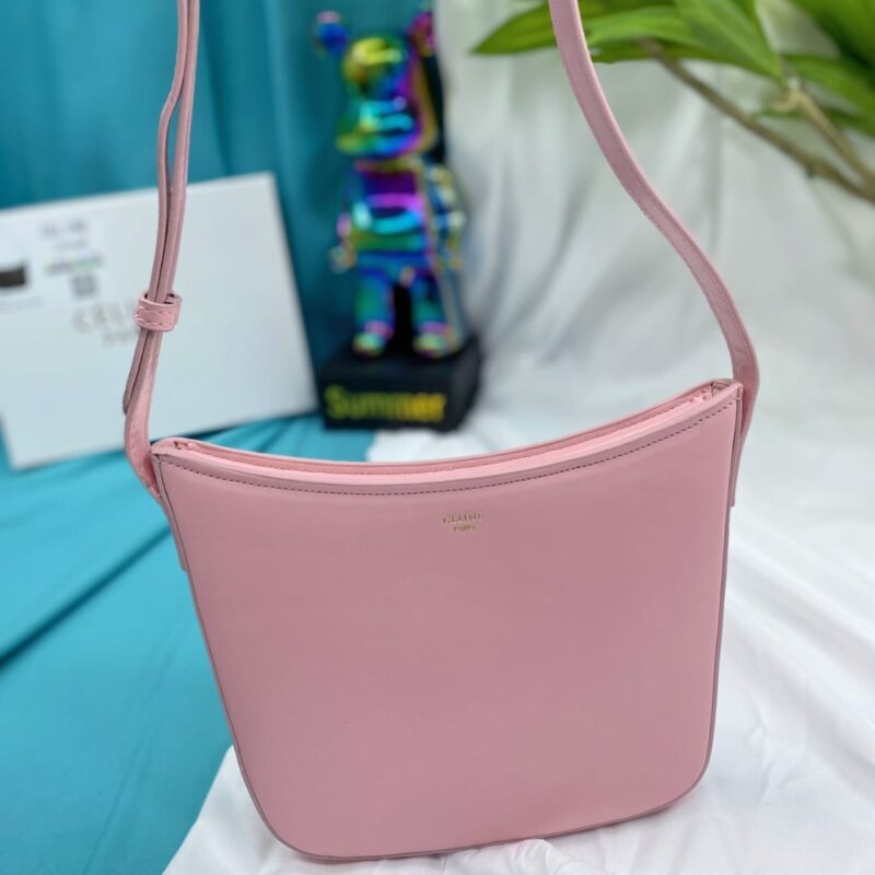 Alternative view of CELINE CROQUE BAG IN TRIOMPHE CANVAS AND PINK 19CM 112272CUZ 04LU