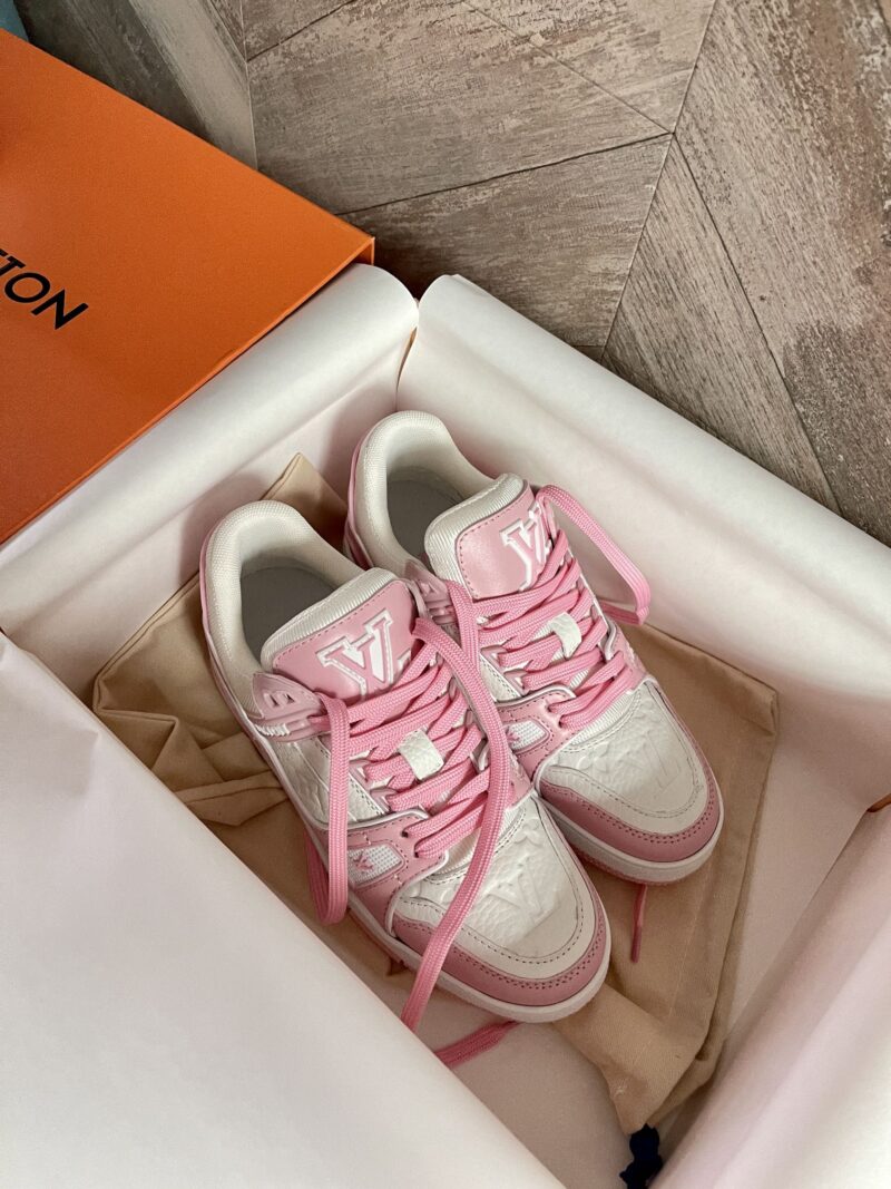Alternative view of LOUIS VUITTON LV TRAINER SNEAKER PINK ROSE 1ABOEK