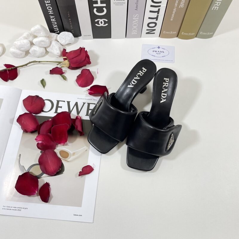 Alternative view of PRADA SOFT PADDED NAPPA SANDALS BLACK 1XX6542DL8F0002F065