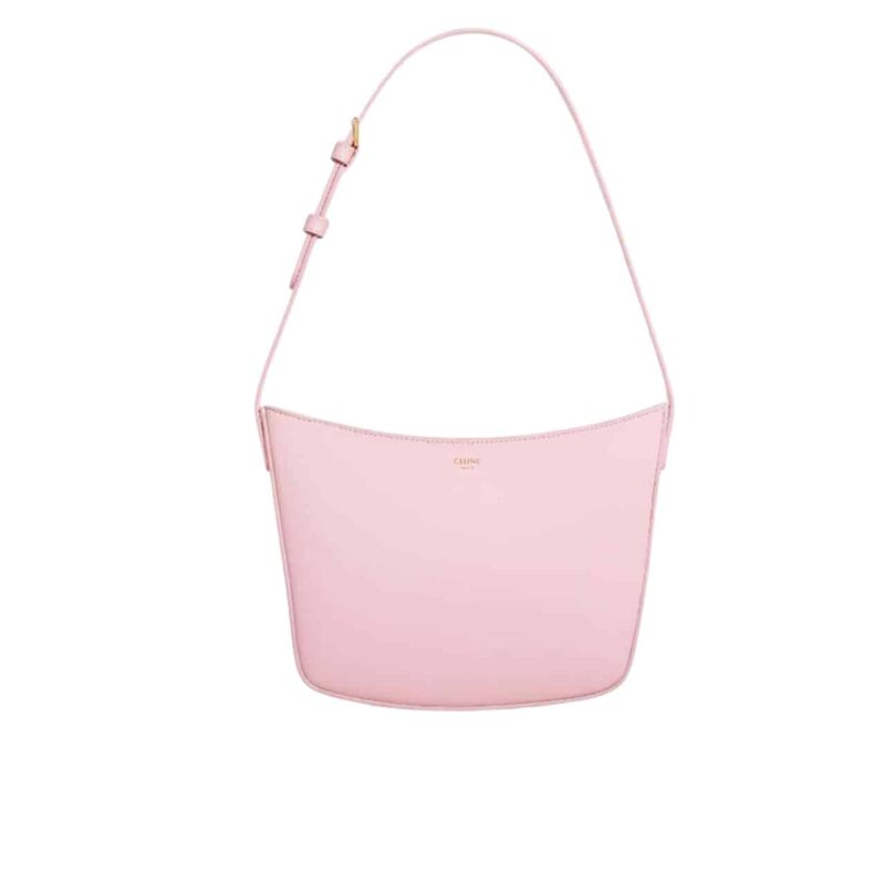 CELINE CROQUE BAG IN TRIOMPHE CANVAS AND PINK 19CM 112272CUZ 04LU