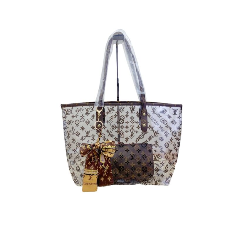 LOUIS VUITTON TRANSPARENT TOTE BLACK 44CM