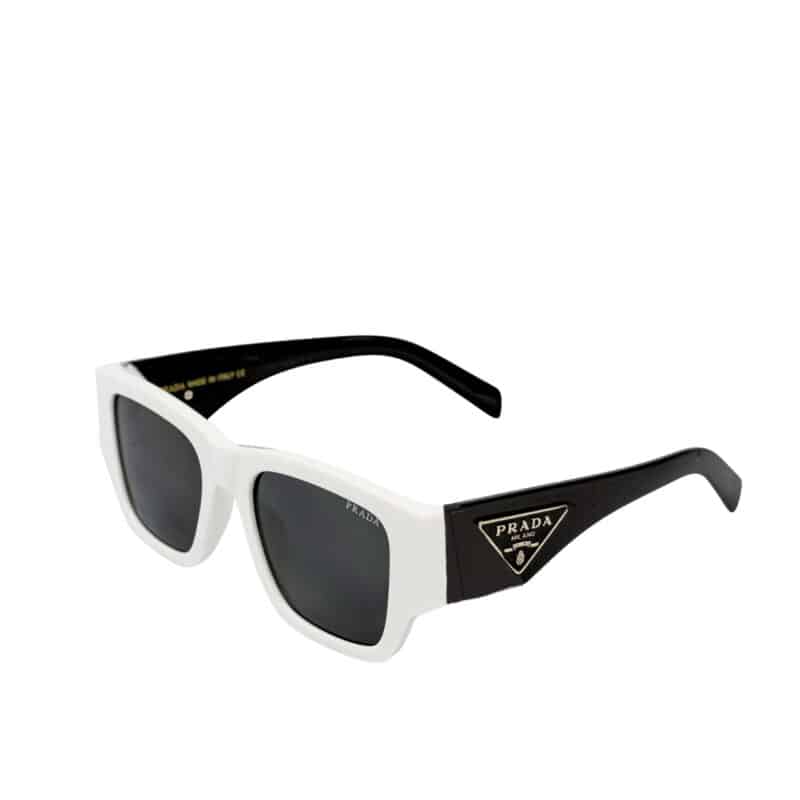 PRADA RECTANGLE SUNGLASSES BLACK AND WHITE