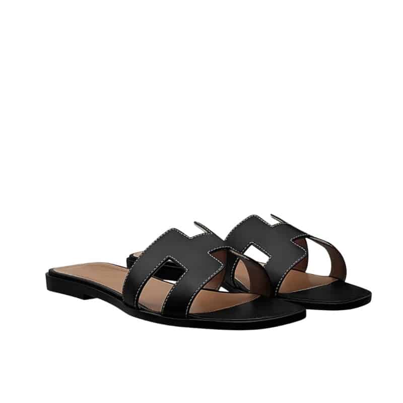HERMES ORAN SANDAL BLACK H021056Z 01