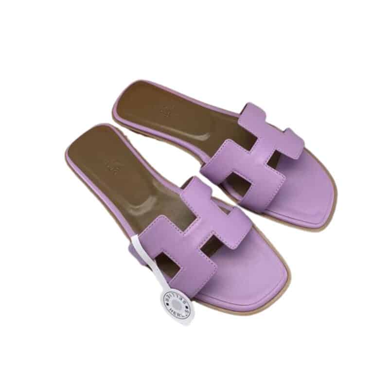 HERMES ORAN SANDAL EPSOM VIOLET AMETHYSTE