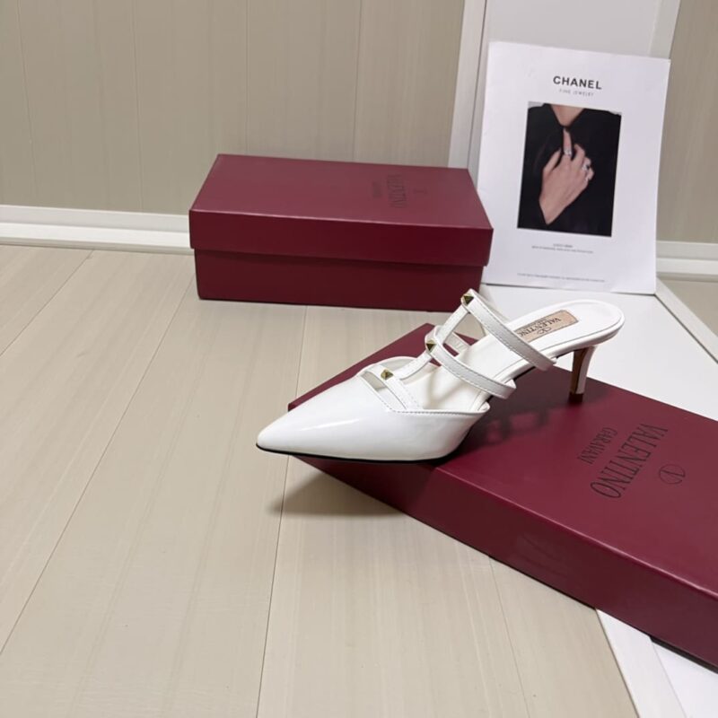 Alternative view of VALENTINO GARAVANI ROCKSTUD WISPY MULE IN WHITE 4W0S0JB1ACT 098