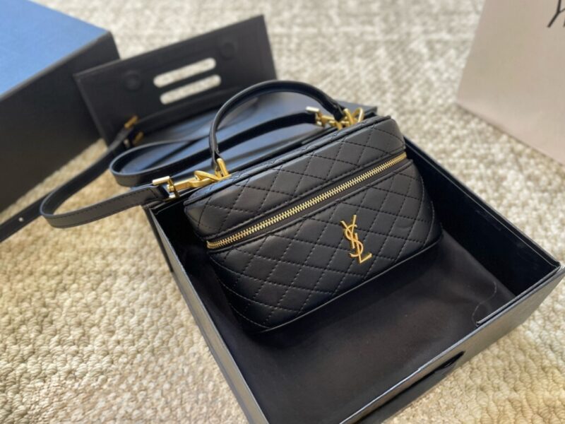 Alternative view of SAINT LAURENT MINI GABY LEATHER VANITY BAG STRAP SAINT LAURENT BLACK 18CM 7667311EL071000