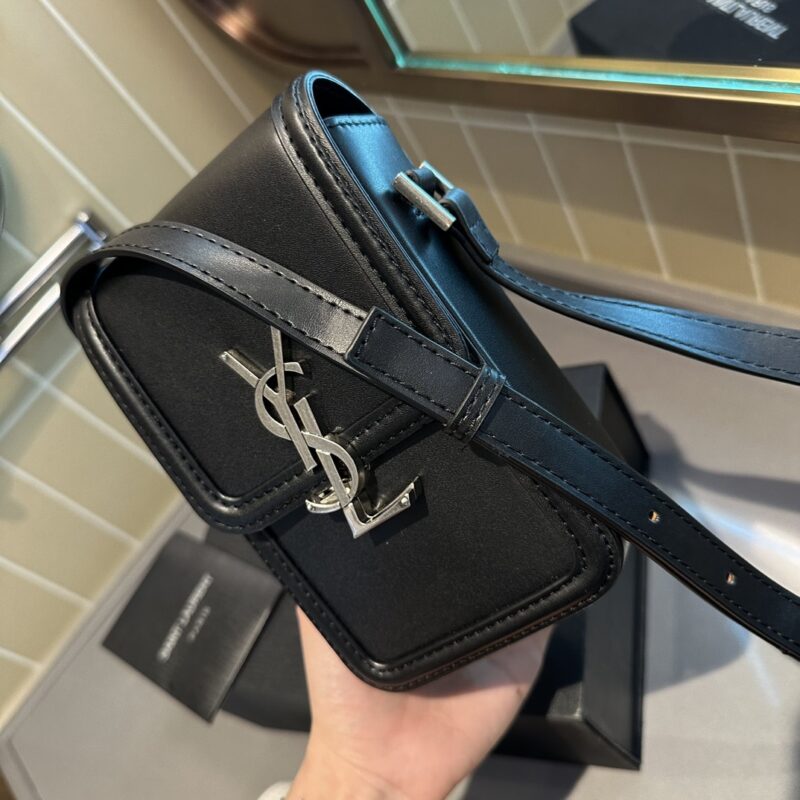 Alternative view of SAINT LAURENT SOLFERINO MINI BAG IN SMOOTH LEATHER BLACK 11CM 7539630SX0E1000