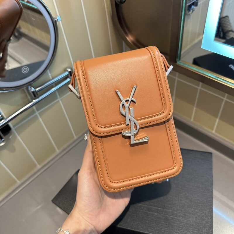 Alternative view of SAINT LAURENT SOLFERINO MINI BAG IN SMOOTH LEATHER FOX 11CM 7539630SX0E2536