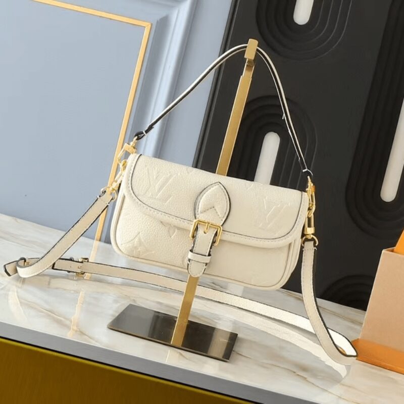 Alternative view of LOUIS VUITTON NANO DIANE MONOGRAM EMPREINTE LEATHER CREAM 19CM