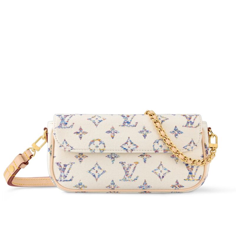 LOUIS VUITTON WALLET ON CHAIN IVY MULTICOLOR BEIGE 23CM M83499