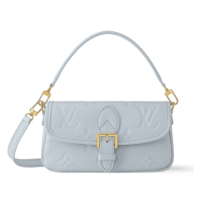 LOUIS VUITTON NANO DIANE MONOGRAM EMPREINTE LEATHER BLUE OLYMPE 18CM M83592