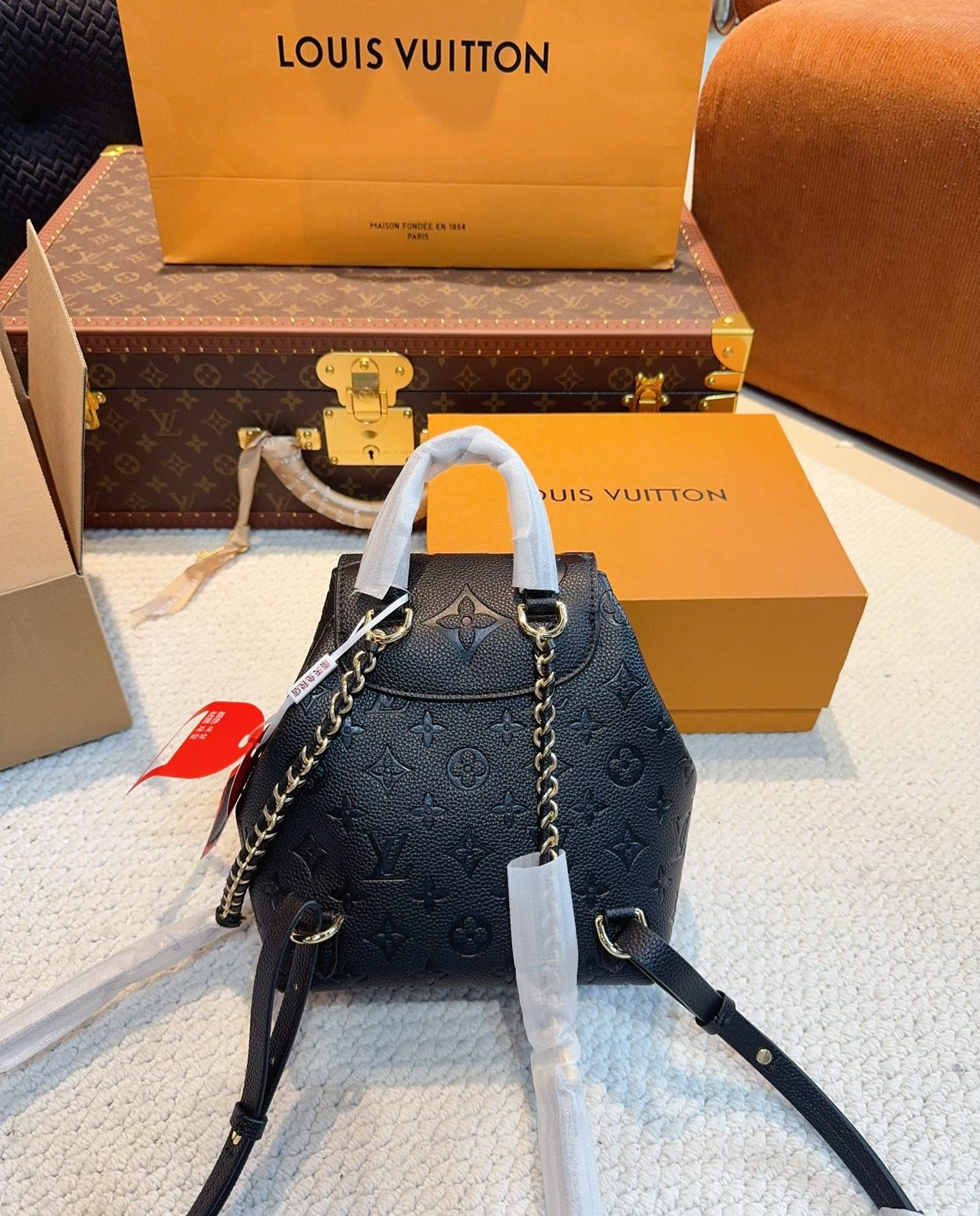 LOUIS VUITTON BACKUP BACKPACK BLACK 20CM M47072 - Image 6