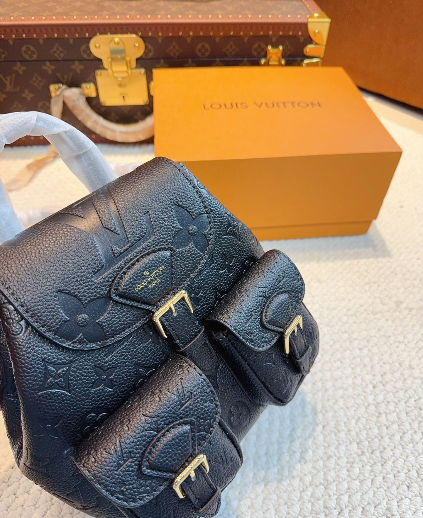 LOUIS VUITTON BACKUP BACKPACK BLACK 20CM M47072 - Image 7