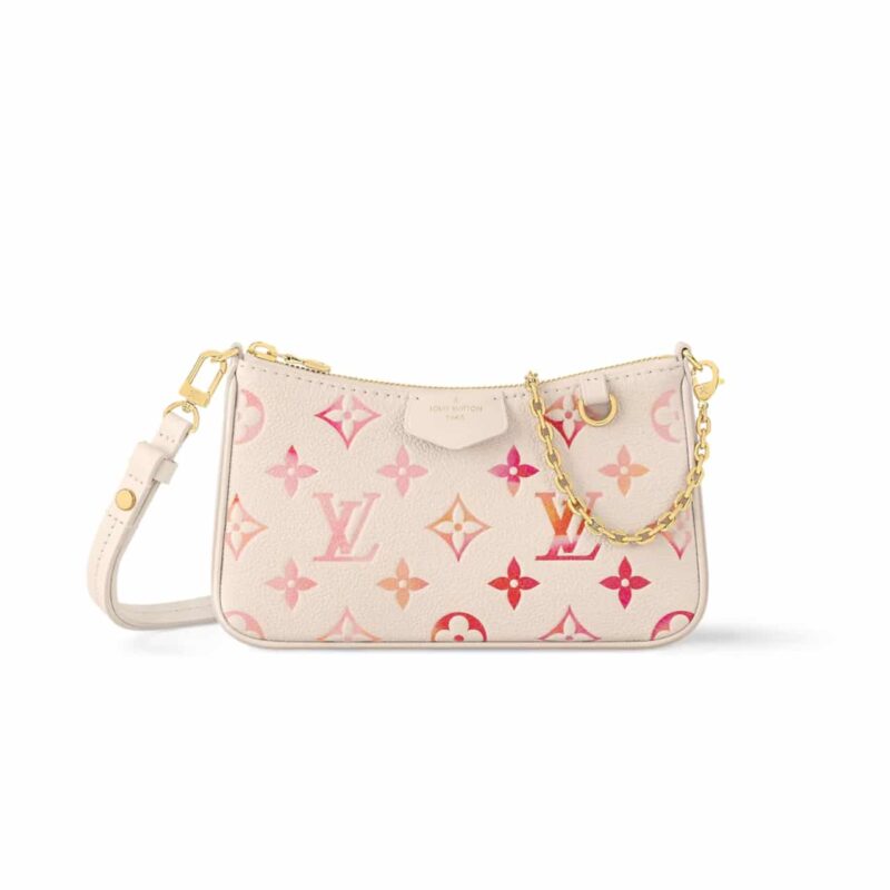 LOUIS VUITTON EASY POUCH ON STRAP SUNRISE AQUARELLE 21CM M83448