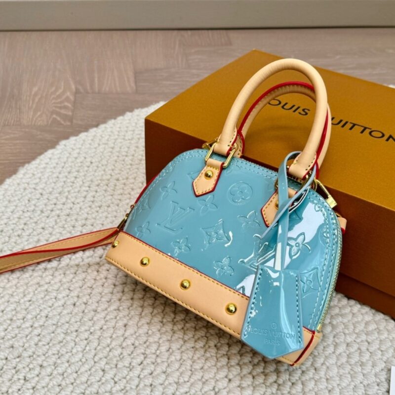Alternative view of LOUIS VUITTON ALMA NANO MONOGRAM VERNIS EMBOSSED SKY 18CM M24062