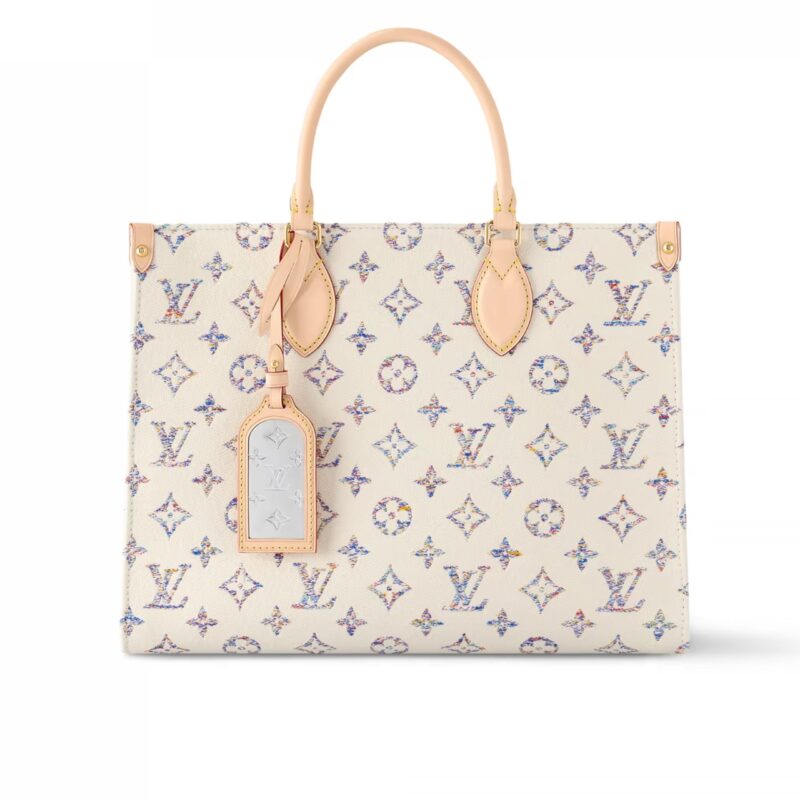 LOUIS VUITTON ONTHEGO MM MULTICOLOR BEIGE 35CM M24708
