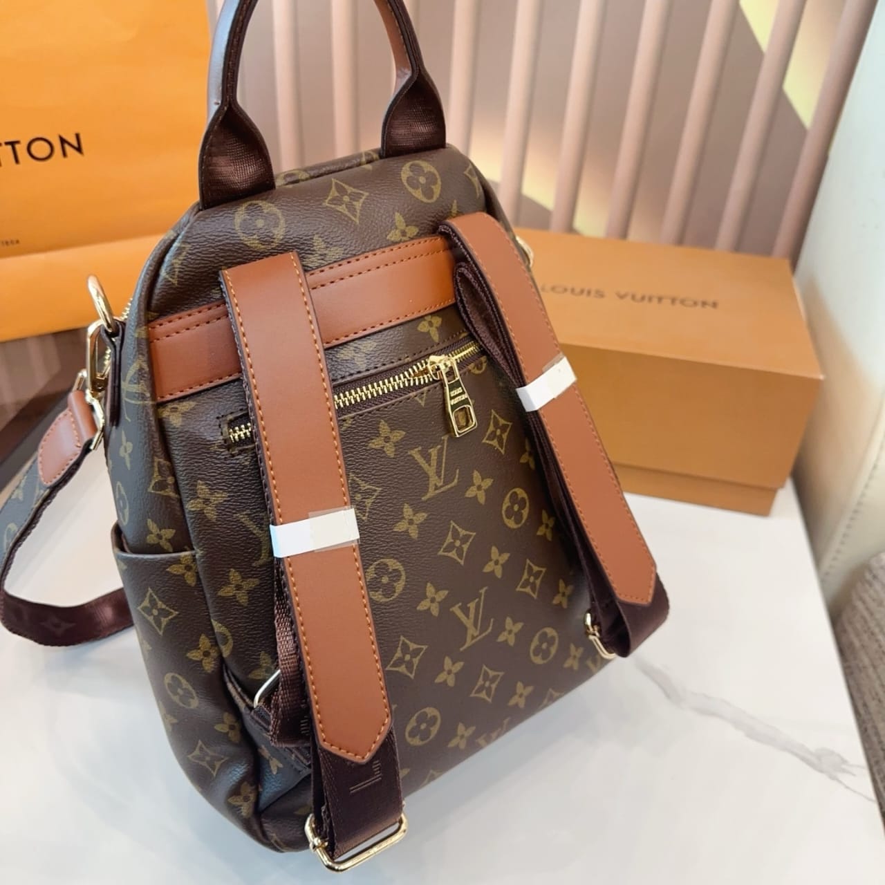 Louis Vuitton Backpack Monogram Dark Brown 28Cm - Image 5