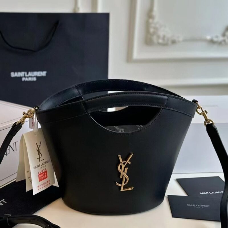 Alternative view of SAINT LAURENT CELIA MINI TOTE IN SMOOTH LEATHER BLACK 20CM 7910690U90W1000