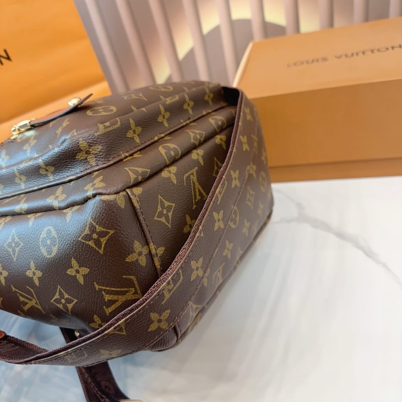 Louis Vuitton Backpack Monogram Dark Brown 28Cm - Image 7