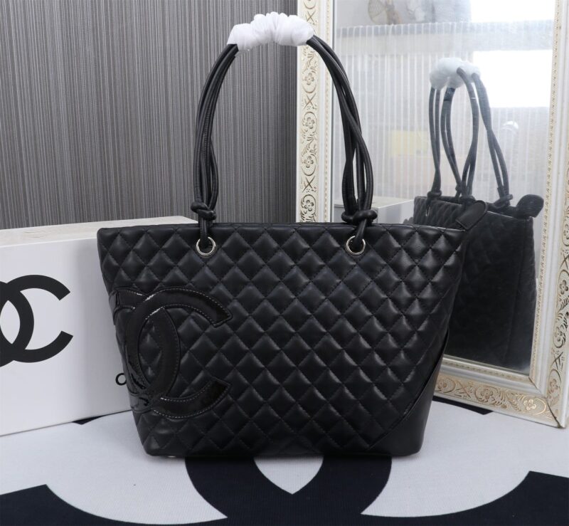 Alternative view of CHANEL CAMBON LINE LARGE TOTE BAG IN BLACK 41CM A25169