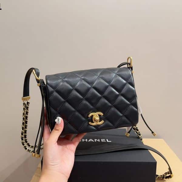 Alternative view of CHANEL SMALL FOLDABLE BAG BLACK 19CM