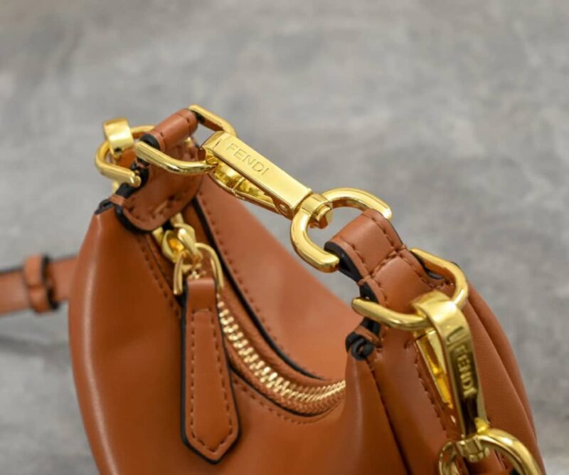 Alternative view of FENDI FENDIGRAPHY MINI LEATHER MINI BAG BROWN 16CM 8BS081A5DYF1MQI