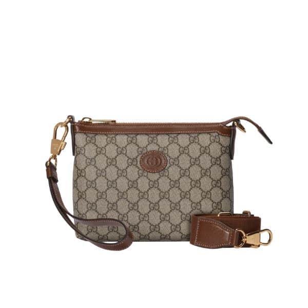 GUCCI MESSENGER BAG WITH INTERLOCKING G BEIGE 29CM ‎760021 92THG 8563