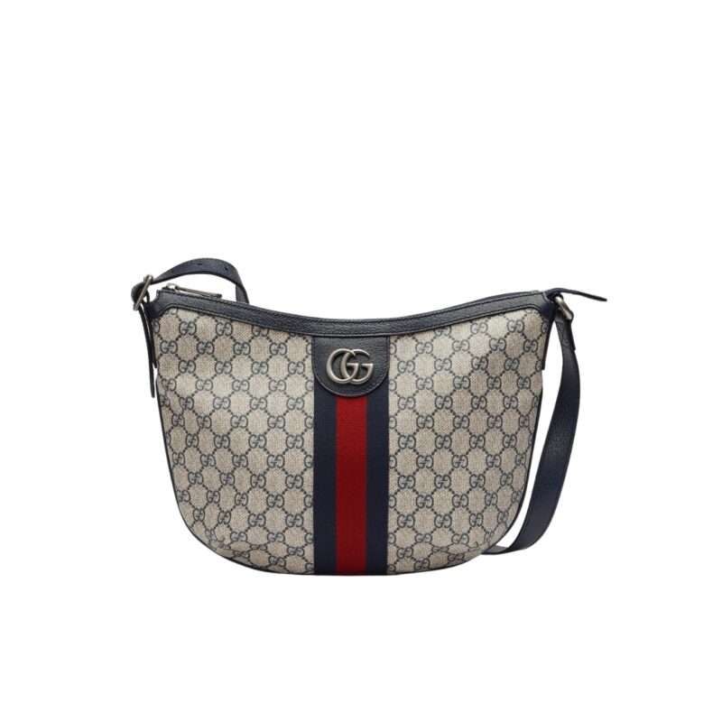 GUCCI OPHIDIA SMALL SHOULDER NAVY BLUE BAG 598125 2ZGMN 4076