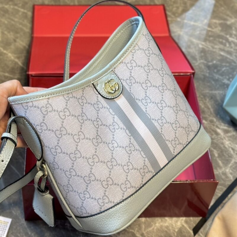 Alternative view of GUCCI OPHIDIA SMALL TOTE BAG DUSTY BLUE 23CM ‎765043 FAD04 8741