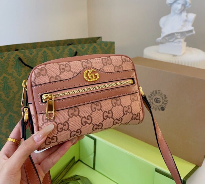 Alternative view of GUCCI OPHIDIA GG MINI BAG PINK 18CM ‎574493 FACC7 5748