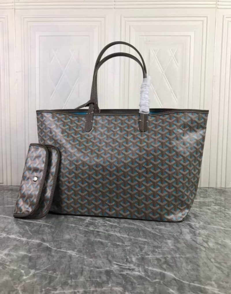 Alternative view of GOYARD SAINT LOUIS CLAIRE VOIE PM BAG BLUE KHAKI 34CM