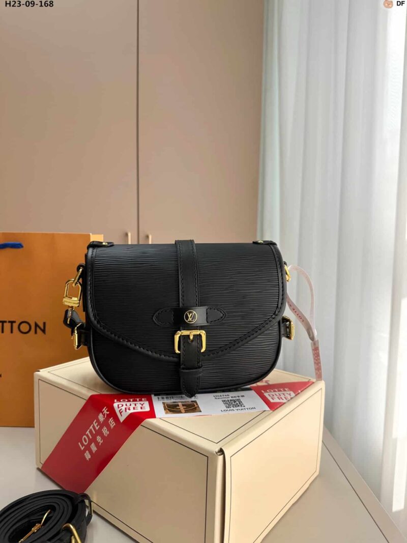 Alternative view of LOUIS VUITTON SAUMUR BB BAG BLACK 20CM M23469