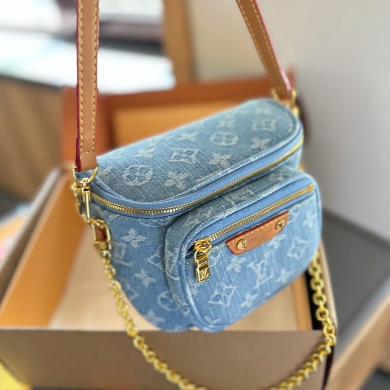 Alternative view of LOUIS VUITTON MINI BUMBAG MONOGRAM CANVAS SKY BLUE 17CM M83353