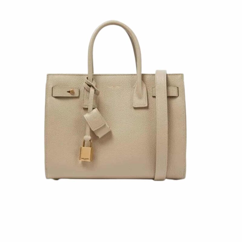 SAINT LAURENT SAC DE JOUR SMALL IN GRAINED LEATHER BEIGE 26CM